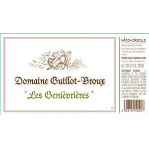 2020 Domaine Guillot-Broux, Macon, Cruzille Les Genievrieres 12x75cl