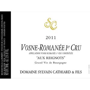 2011 Domaine Sylvain Cathiard, Vosne-Romanee Premier Cru, Reignots 6x75cl
