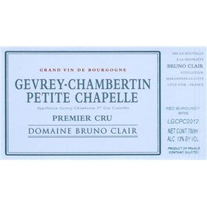2019 Domaine Bruno Clair, Gevrey-Chambertin Premier Cru, Petite Chapelle 6x75cl