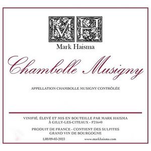 2022 Mark Haisma, Chambolle-Musigny 6x75cl