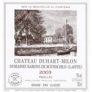 2003 Chateau Duhart-Milon 4eme Cru Classe, Pauillac 6x75cl
