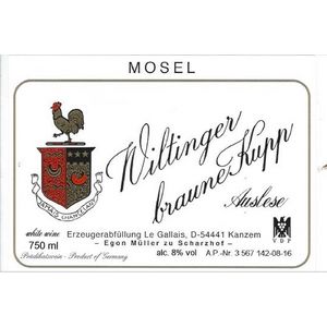 2017 Egon Muller, Le Gallais Wiltinger Braune Kupp Riesling Auslese, Mosel 6x75cl