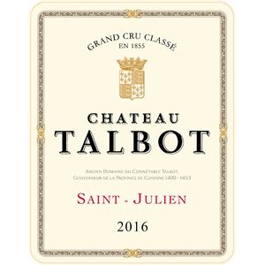 2019 Chateau Talbot 4eme Cru Classe, Saint-Julien 6x75cl