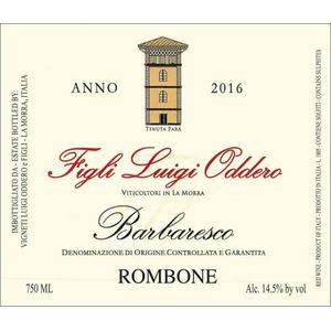 2016 Luigi Oddero, Rombone, Barbaresco 6x75cl