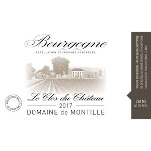 2017 Domaine de Montille, Bourgogne, Le Clos du Chateau 3x150cl