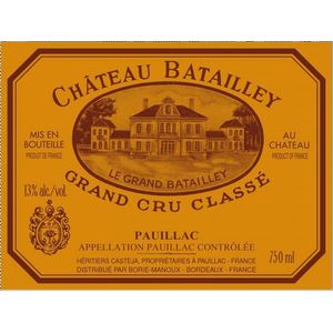 2016 Chateau Batailley 5eme Cru Classe, Pauillac 3x150cl