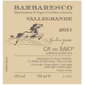 2021 Ca del Baio, Barbaresco, Vallegrande 6x75cl
