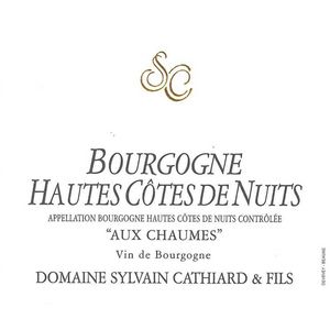 2022 Domaine Sylvain Cathiard, Bourgogne, Hautes Cotes de Nuits Aux Chaumes 6x75cl
