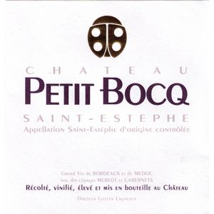 2021 Chateau Petit Bocq, Saint-Estephe 6x150cl