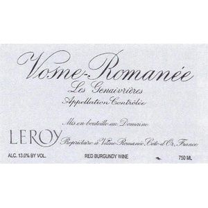 2011 Domaine Leroy, Vosne-Romanee, Aux Genaivrieres 3x75cl