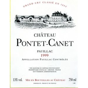 1999 Chateau Pontet-Canet 5eme Cru Classe, Pauillac 12x75cl
