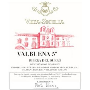 2018 Vega Sicilia, Valbuena 5.°, Ribera del Duero 3x150cl