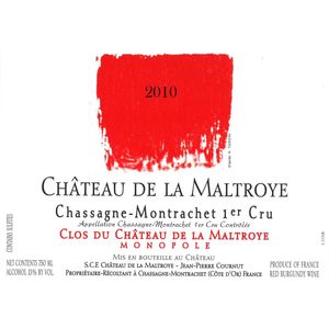 2020 Chateau de la Maltroye, Chassagne-Montrachet Premier Cru, Clos du Chateau Rouge 6x150cl
