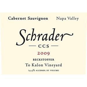 2009 Schrader, CCS Beckstoffer To Kalon Vineyard Cabernet Sauvignon, Napa Valley 6x75cl