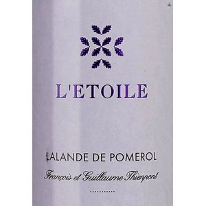 2018 L'Etoile, Francois et Guillaume Thiepont, Lalande de Pomerol 6x75cl