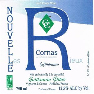 2021 Gilles Guillaume, Cornas, Nouvelle R Rieux 6x75cl