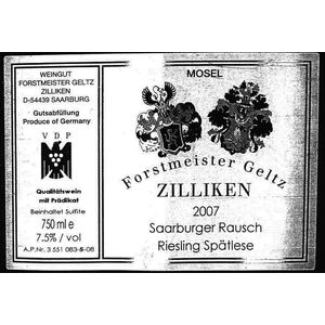 2008 Forstmeister Geltz Zilliken, Saarburger Rausch Riesling Spatlese, Mosel 6x75cl