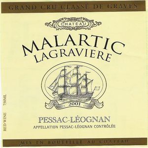 2001 Chateau Malartic Lagraviere, Pessac-Leognan Grand Cru Classe, Rouge 12x75cl