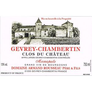 2020 Domaine Armand Rousseau, Gevrey-Chambertin, Clos du Chateau 6x75cl