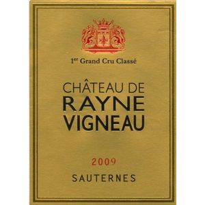 2009 Chateau de Rayne Vigneau Premier Cru Classe, Sauternes 12x75cl