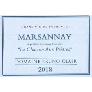 2018 Domaine Bruno Clair, Marsannay, La Charme aux Pretres 12x75cl