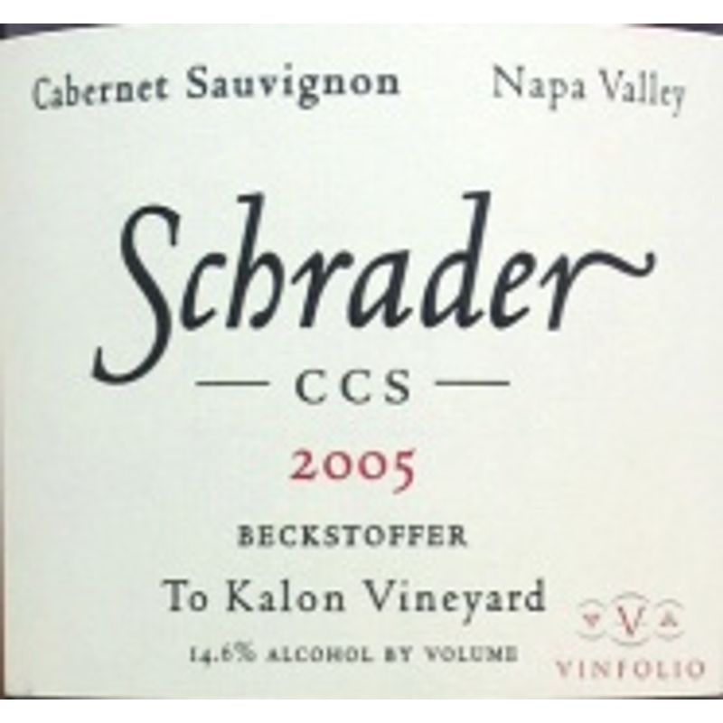 2005 Schrader, CCS Beckstoffer To Kalon Vineyard Cabernet Sauvignon, Napa Valley 6x75cl