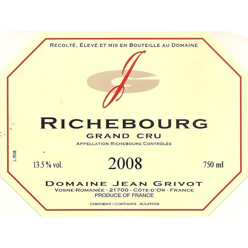 2008 Domaine Jean Grivot, Richebourg Grand Cru 3x75cl