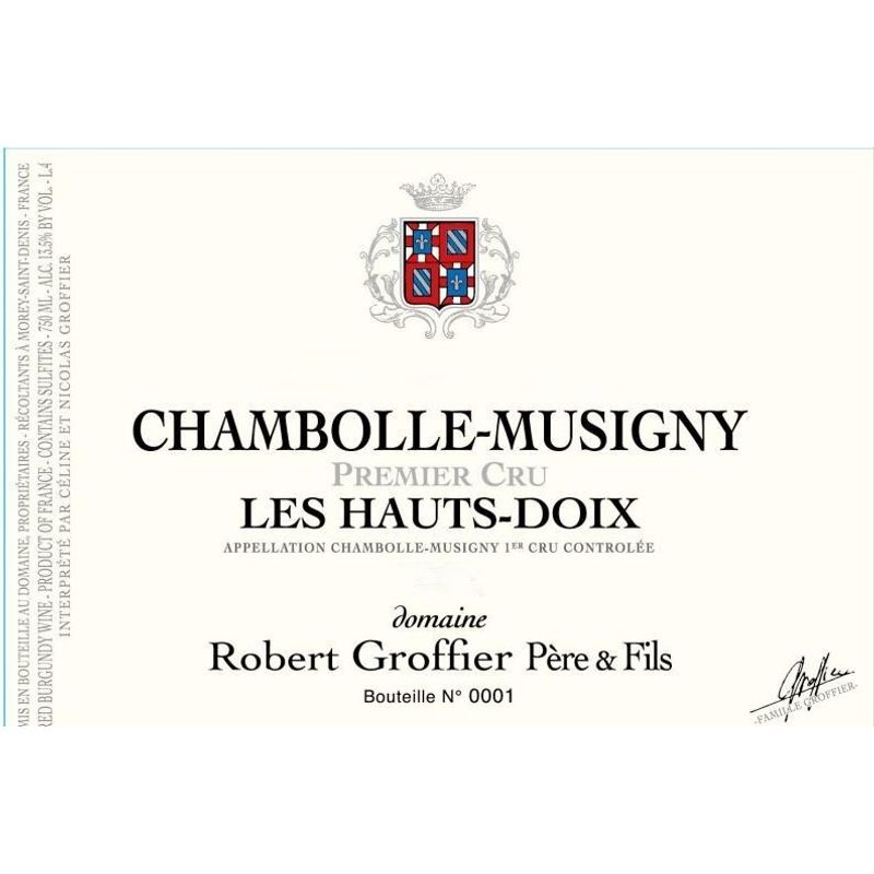 2023 Robert Groffier, Chambolle-Musigny Premier Cru, Les Hauts Doix 6x75cl