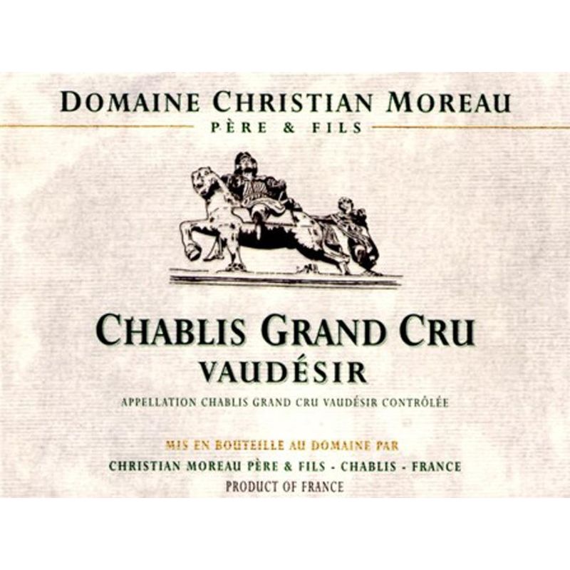 2018 Domaine Christian Moreau Pere & Fils, Chablis Grand Cru, Vaudesir 6x75cl