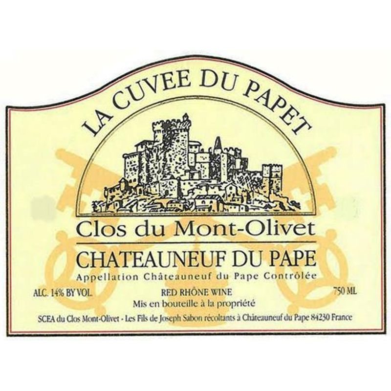 2016 Clos du Mont-Olivet, Chateauneuf-du-Pape, Papet 12x75cl