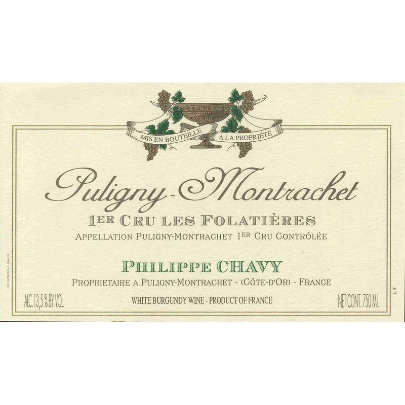 2022 Philippe Chavy, Puligny-Montrachet Premier Cru, Les Folatieres 12x75cl