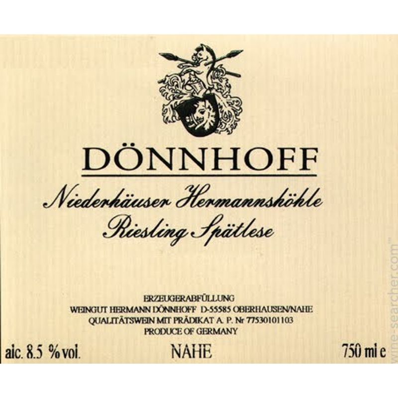 2011 Donnhoff, Niederhauser Hermannshohle Riesling Spatlese, Nahe 6x75cl
