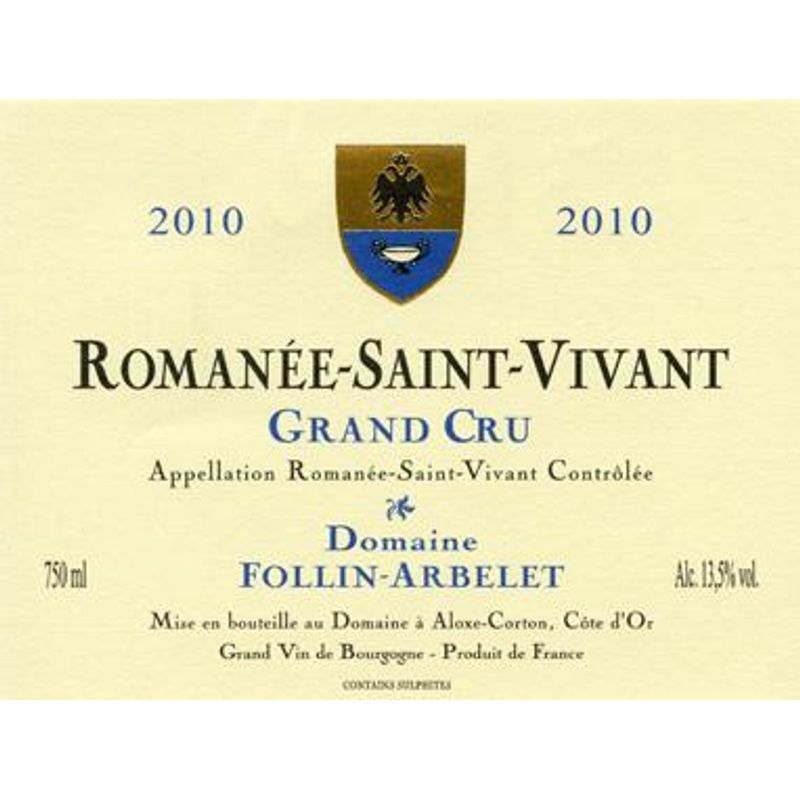 2012 Domaine Follin Arbelet, Romanee-Saint-Vivant Grand Cru 6x75cl