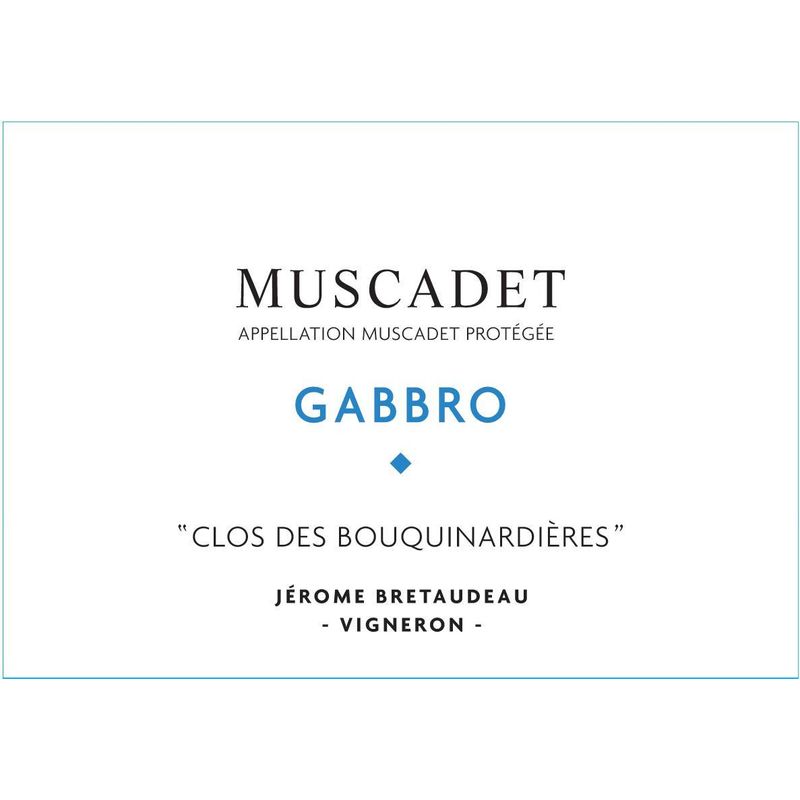 2023 Domaine de Bellevue (Jerome Bretaudeau), Muscadet, Gabbro Clos des Bouquinardieres 6x75cl