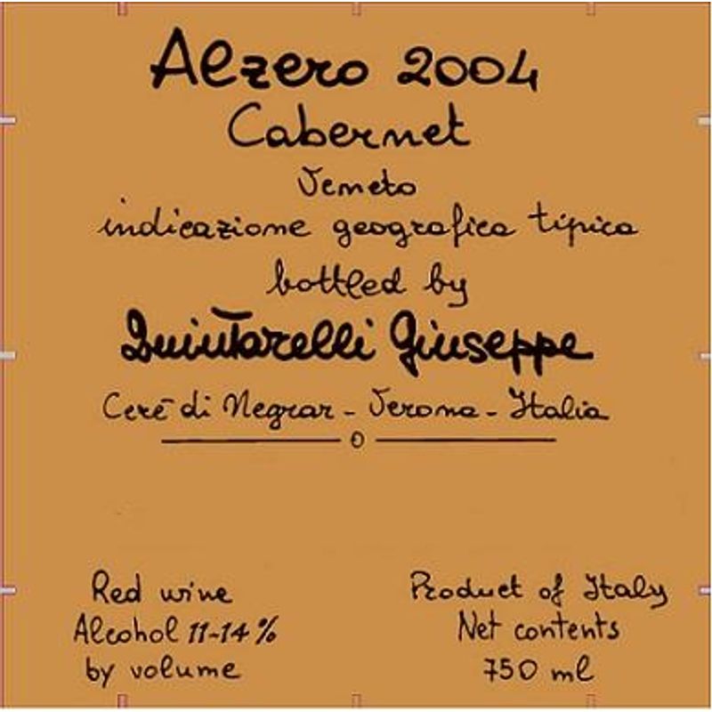 2004 Quintarelli Giuseppe, Alzero Cabernet Franc, Veneto 1x150cl