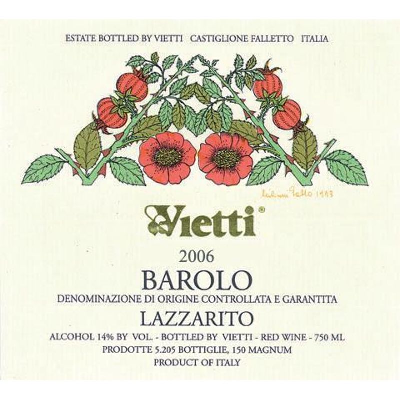 2006 Vietti, Barolo, Lazzarito 6x75cl
