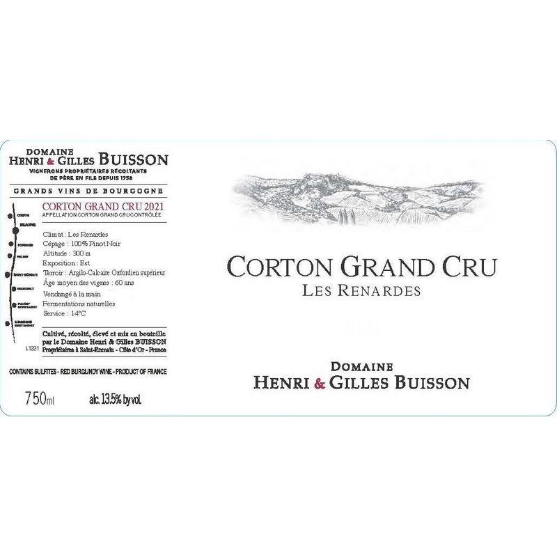 2020 Domaine Henri & Gilles Buisson, Corton Grand Cru, Les Renardes 1x75cl