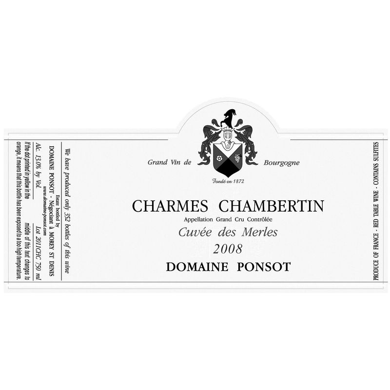 2009 Domaine Ponsot, Charmes-Chambertin Grand Cru, Cuvee des Merles 1x150cl