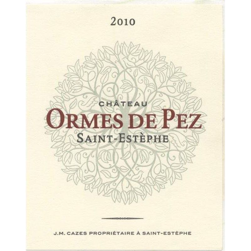 2010 Chateau Ormes de Pez, Saint-Estephe 12x75cl