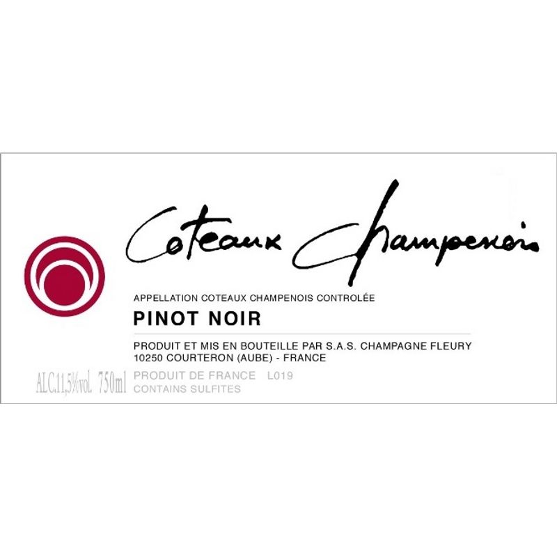 2019 Fleury, Pinot Noir, Coteaux Champenois 6x75cl