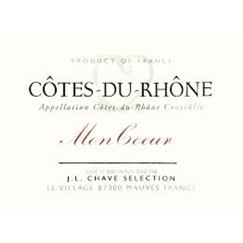2020 JL Chave Selection, Cotes du Rhone, Mon Coeur 1x75cl