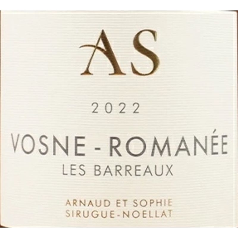 2022 Arnaud et Sophie Sirugue-Noellat, Vosne-Romanee, Les Barreaux 6x75cl