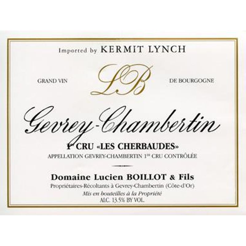 2017 Lucien Boillot, Gevrey-Chambertin Premier Cru, Cherbaudes 12x75cl