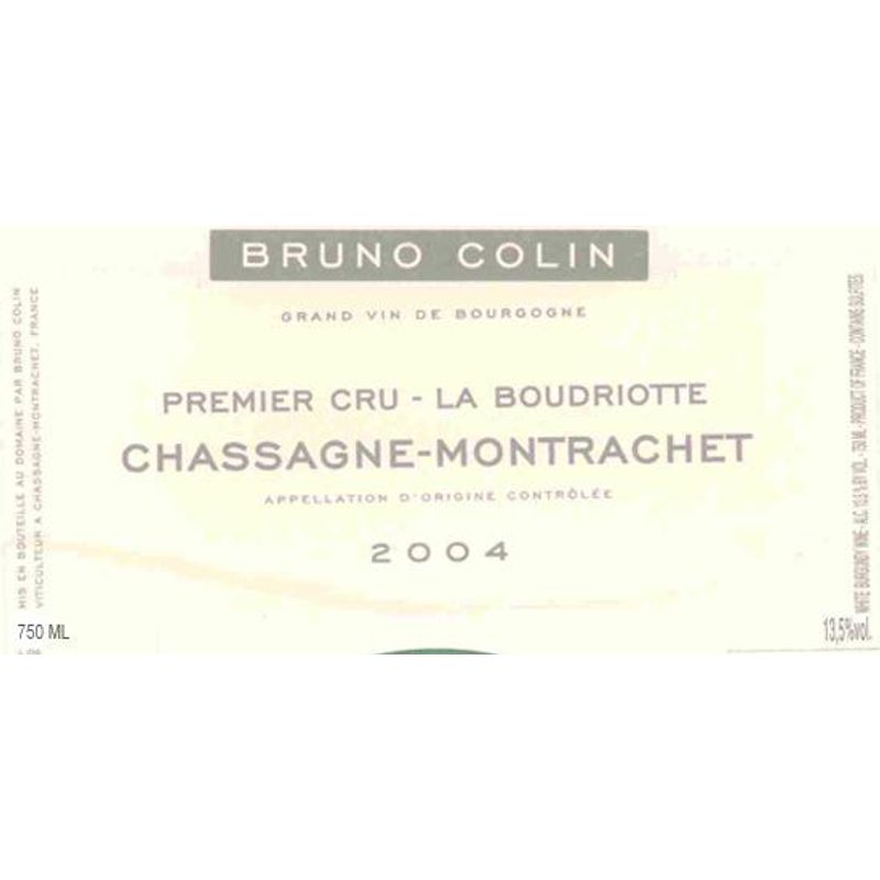2022 Bruno Colin, Chassagne-Montrachet Premier Cru, La Boudriotte Blanc 6x75cl