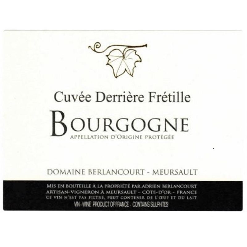 2022 Domaine Berlancourt, Bourgogne, Cuvee Derriere Fretille 6x75cl