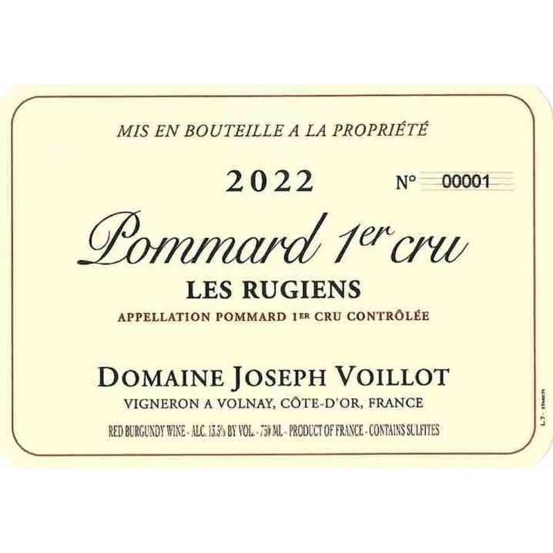 2022 Domaine Joseph Voillot, Pommard Premier Cru, Les Rugiens 6x75cl