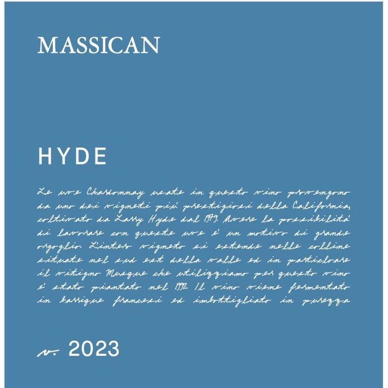 2023 Massican, Hyde Chardonnay, Napa Valley 12x75cl