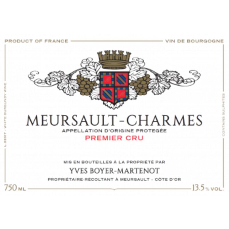 2019 Yves Boyer-Martenot, Meursault Premier Cru, Charmes 6x75cl
