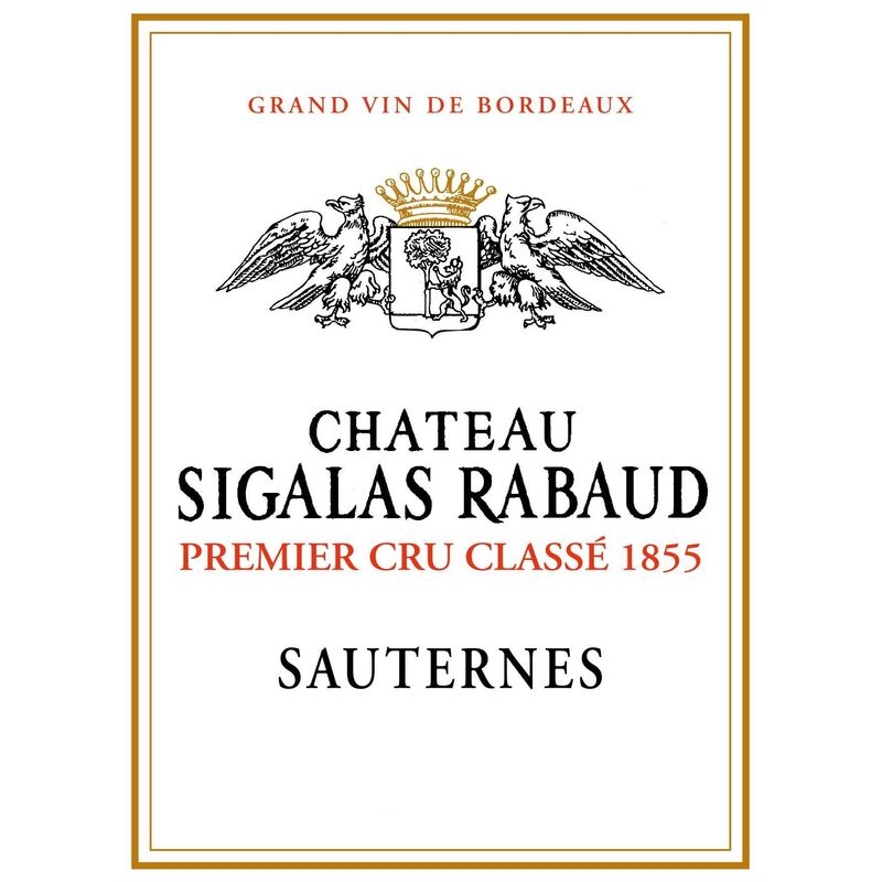 2002 Chateau Sigalas Rabaud Premier Cru Classe, Sauternes 12x75cl