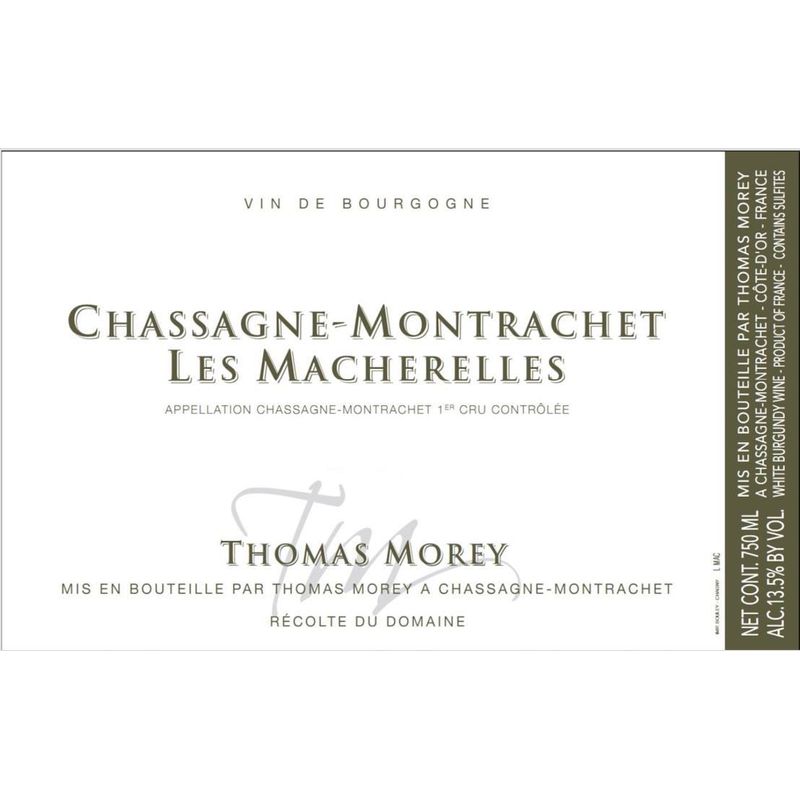2021 Thomas Morey, Chassagne-Montrachet Premier Cru, Les Macherelles Blanc 6x75cl
